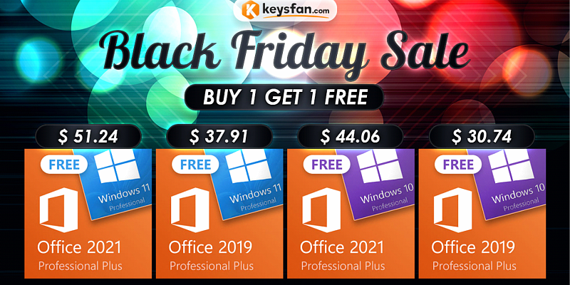 «Чёрная пятница» на Keysfan: получите Windows 10 или Windows 11 бесплатно