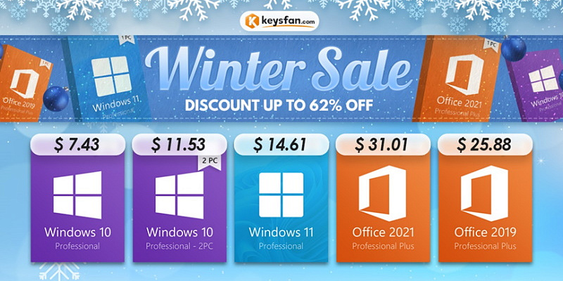 Windows и Office на зимней распродаже — всего от $7,43!