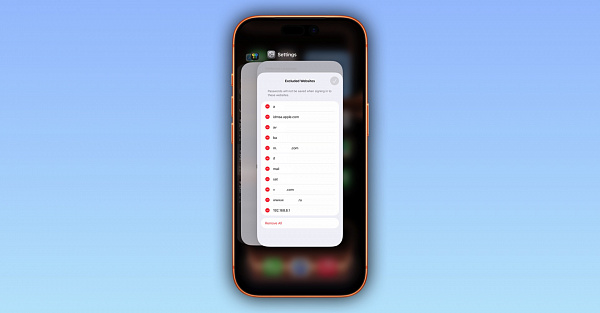 Как удалить сайты из чёрного списка, чтобы сохранять к ним пароли в iOS 26.2