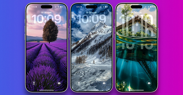 Обои с эффектом глубины для iPhone с iOS 26: ноябрь 2025