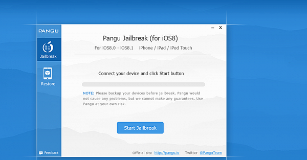 Джейлбрейк-утилита Pangu доступна для OS X, но не будет работать после обновления iOS 8.1.1