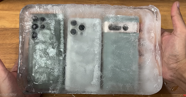 iPhone 15 Pro Max, Samsung S23 Ultra и Pixel 7 Pro заморозили в лед. Что с ними стало?
