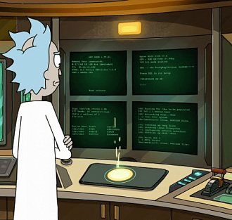 Какой компьютер у профессора из Rick and Morty? Вы ему позавидуете