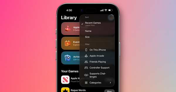 Apple добавила три новые функции в «Игры» в iOS 26.2