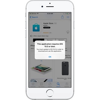 Apple Store теперь работает только на iOS 10