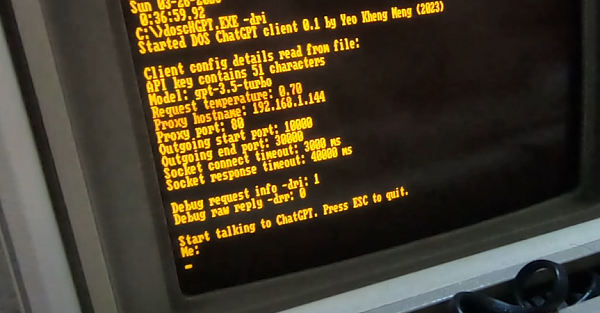 ChatGPT запустили на древнем компьютере с MS-DOS