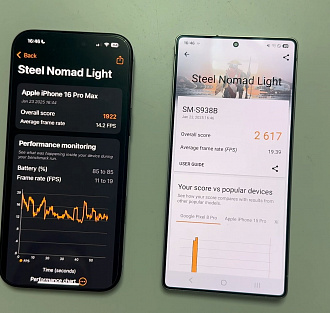 Samsung Galaxy S25 Ultra размотал iPhone 16 Pro в игровых тестах