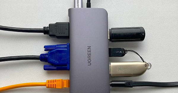 Обзор крутого USB-С-хаба 10-в-1 от UGREEN. Подключаем к MacBook и ноутбукам флешки, принтеры, мониторы, кабельный интернет